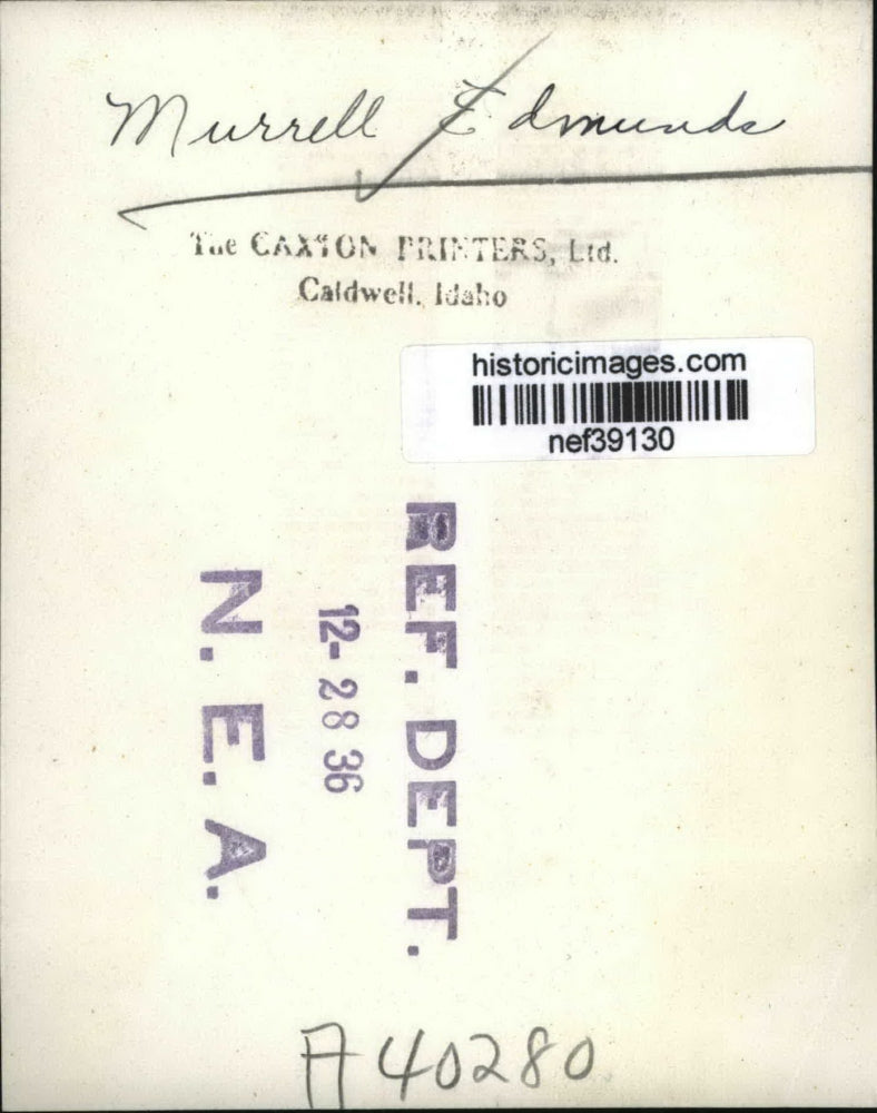 1936 Press Photo Murrell Edmunds - nef39130