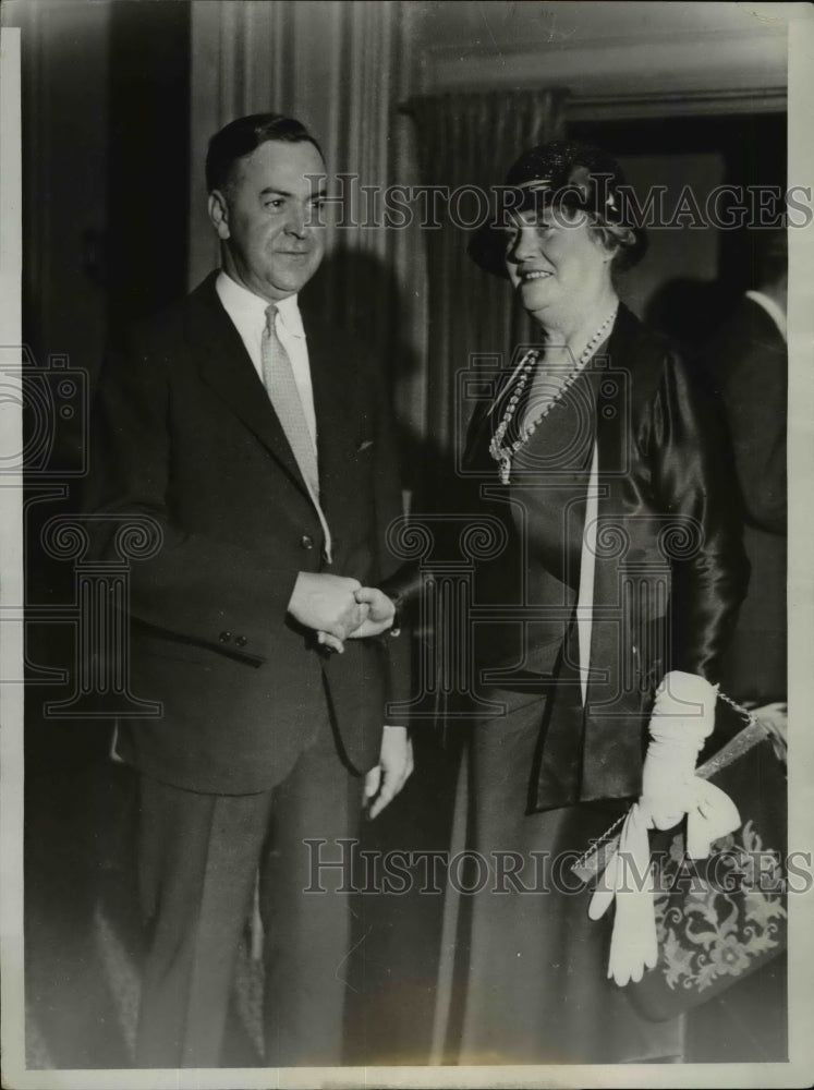 1932 Press Photo Mrs.Edward Everett sister of Vice Pres.Curtis with Robert Lucas