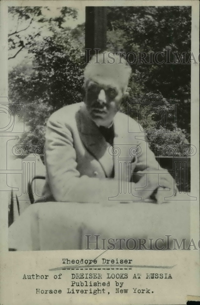 1936 Press Photo Theodore Dreiserm Authot of Dreiser Look at Russia - nef39456