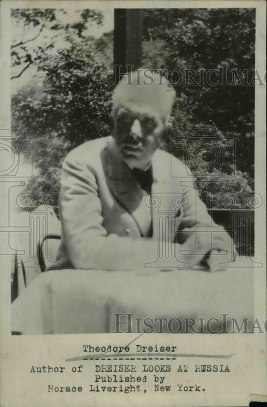 1936 Press Photo Theodore Dreiserm Authot of Dreiser Look at Russia - nef39456