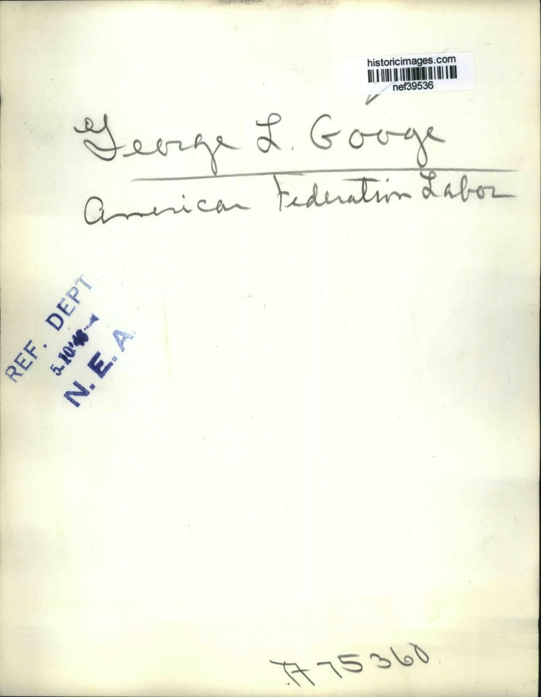 1946 Press Photo George L. Googe of American Federation Labor - nef39536