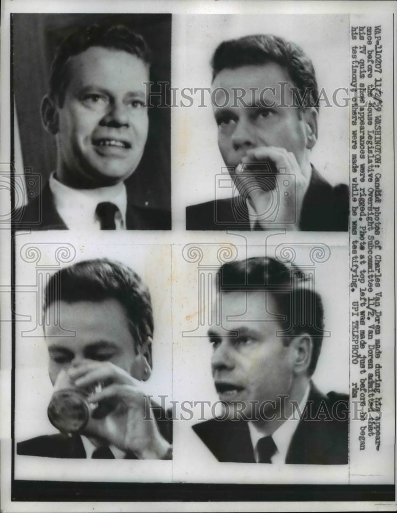 1959 Press Photo Photos of Charles Van Doren Made During Appearance Before House