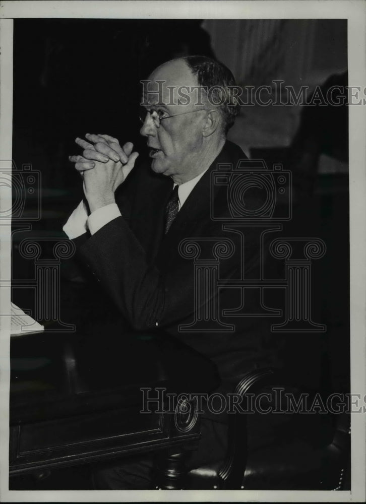 1934 Press Photo Colonel Paul Henderson at Senate Airmail Investigation