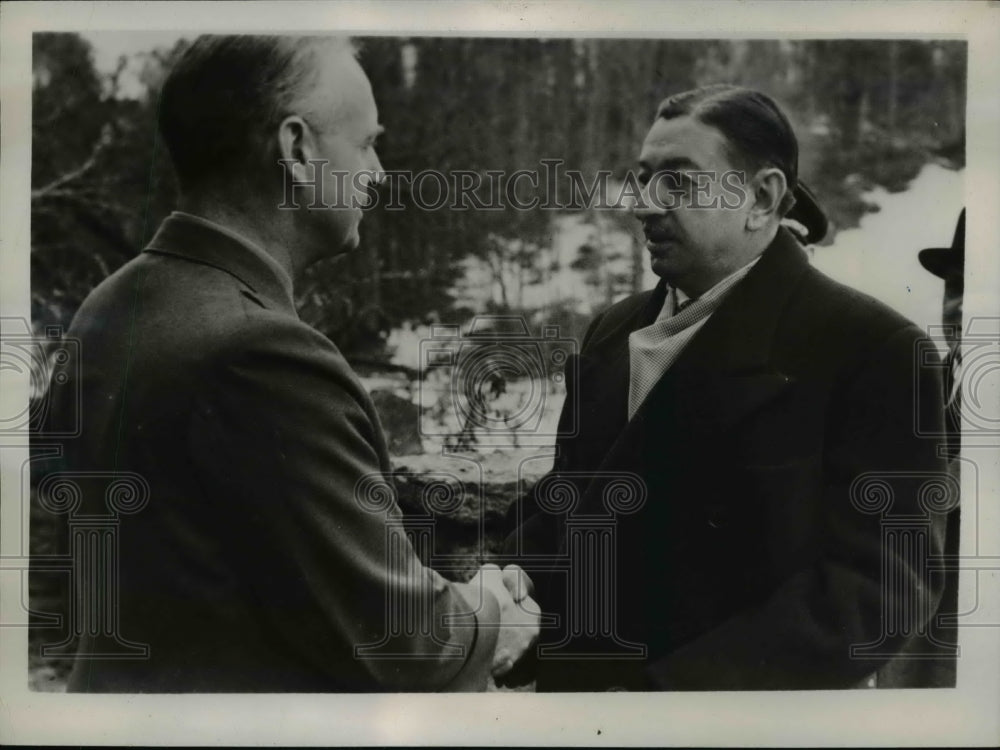 1941 Press Photo Dragisa Cvetkovich, Joachim von Ribbentrop in Salzburg, Germany- Historic Images