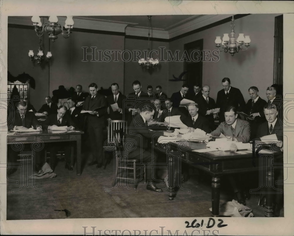 1921 Press Photo Ballots Being Recounted in Ford-Newberry Election, Michigan