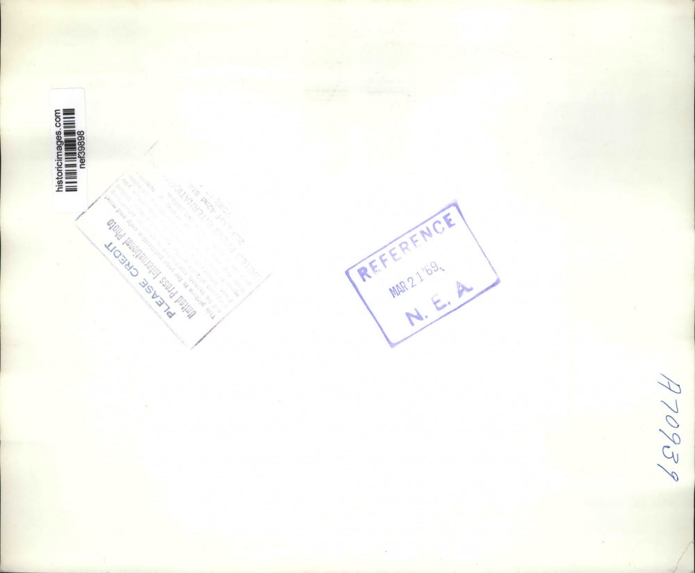 1969 Press Photo J William Fullbright Wears Sun Visor in Senate Subcommittee