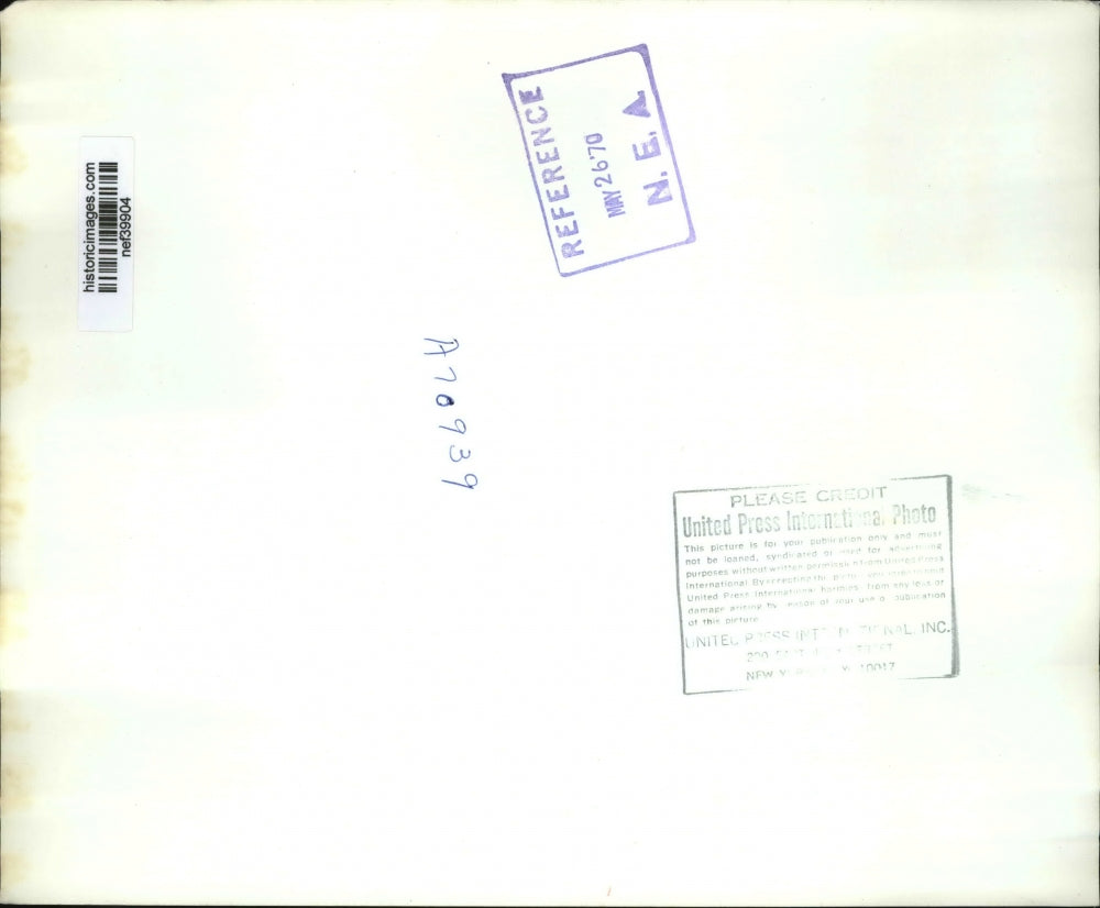 1970 Press Photo Senator William Fulbright Checks Letters on Troops in Cambodia