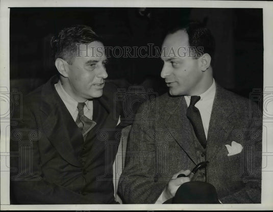 1940 Press Photo Edwyn Smith, Louis Newman at House Committee Investigating NLRB