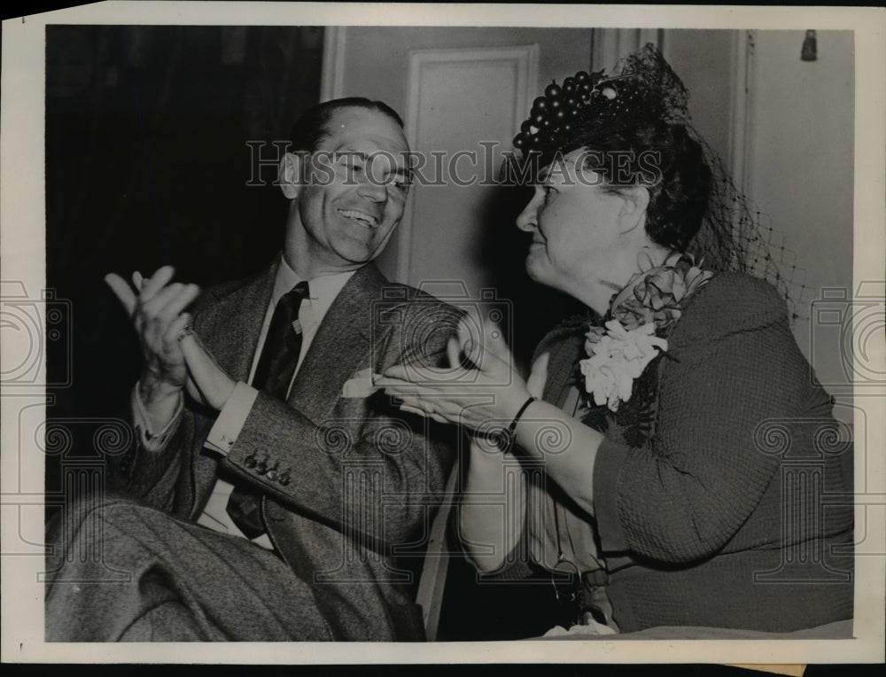 1940 Press Photo James Cromwell, Mary Norton at Democratic National Convention