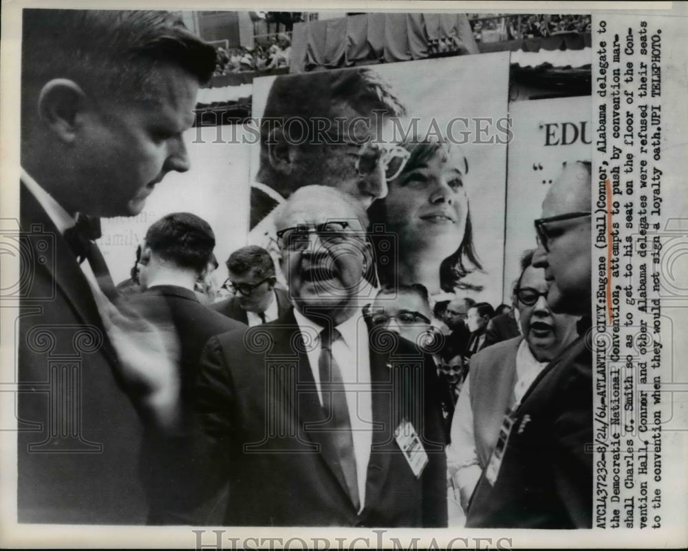 1964 Press Photo Eugene Connor at Democratic National Convention, Atlantic City