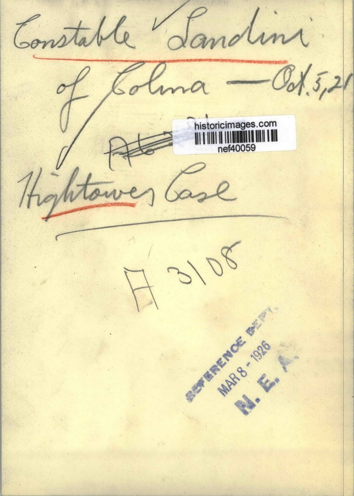 1926 Press Photo Constable Landini of Colima- Hightower Case - nef40059