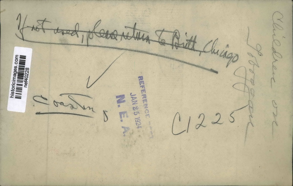 1924 Press Photo Children on Toboggan Sled - nef40228