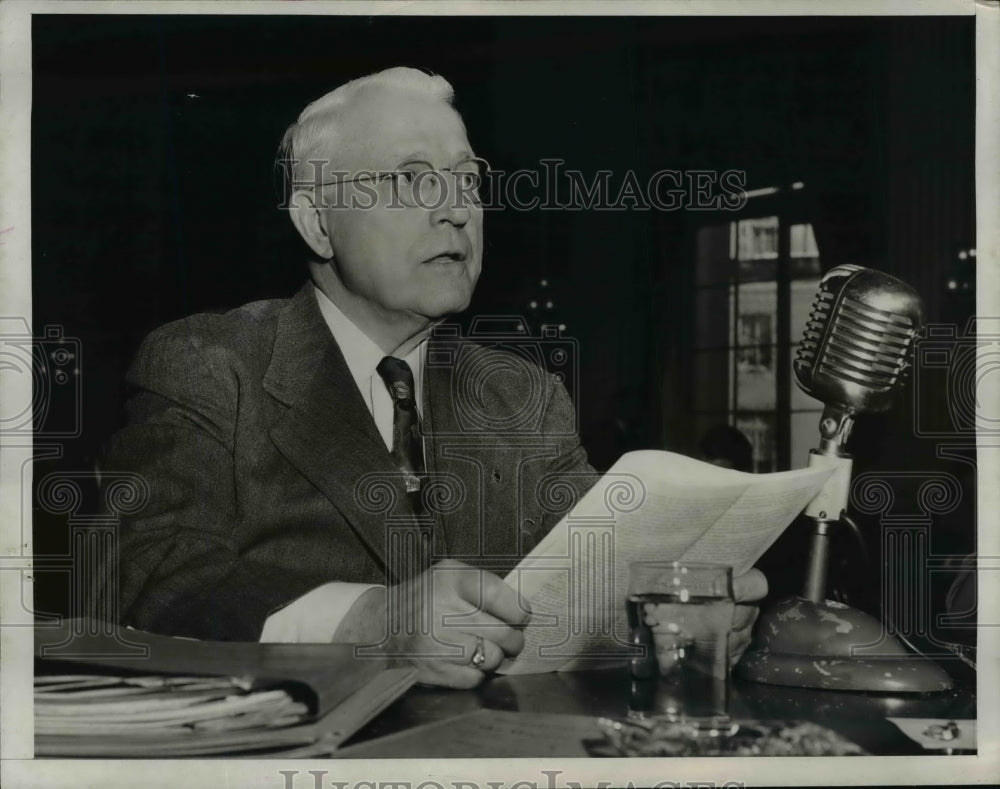 1947 Press Photo A.F. Whitney President of the Railroad Trainmen - nef40296