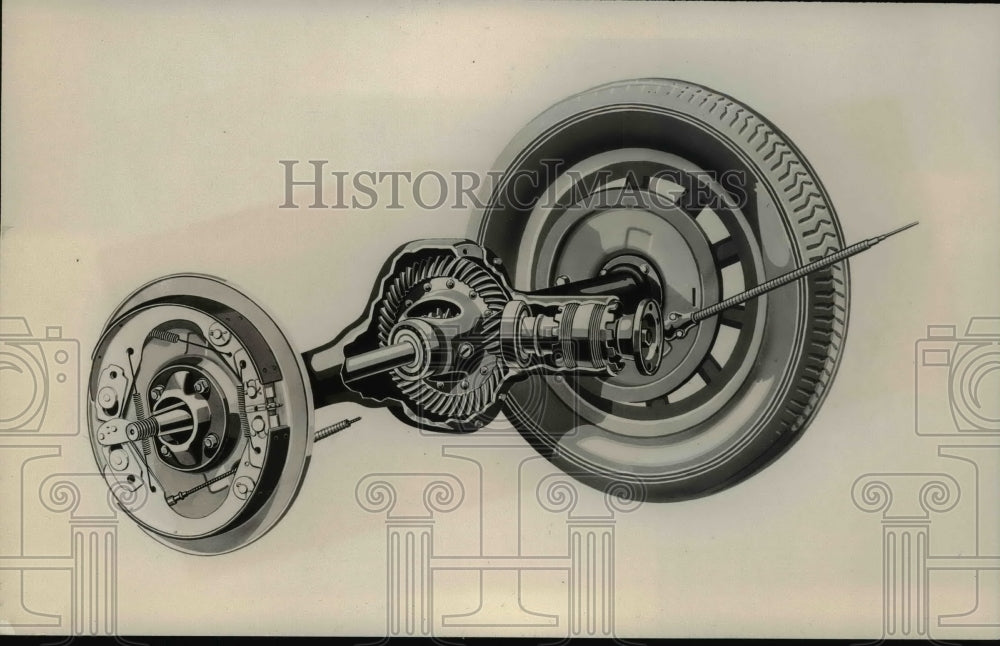 1929 Press Photo Rear End of Oldsmonbile Six - nef40325