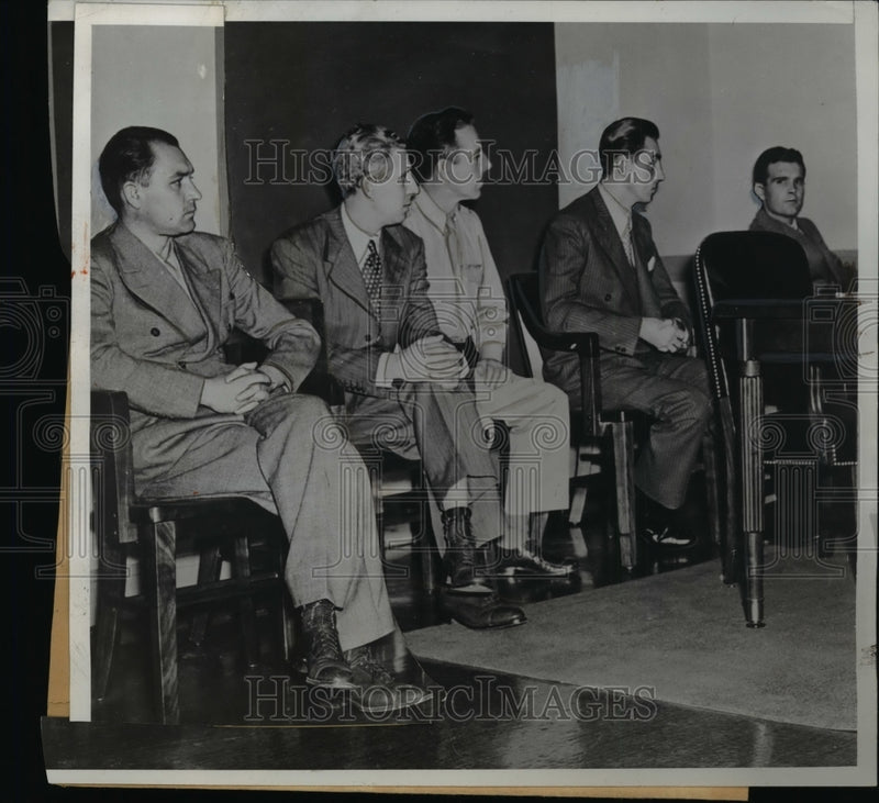 Load image into Gallery viewer, 1942 Press Photo Prisoners at Saboteur Trial, Washington, D.C. - nef40448
