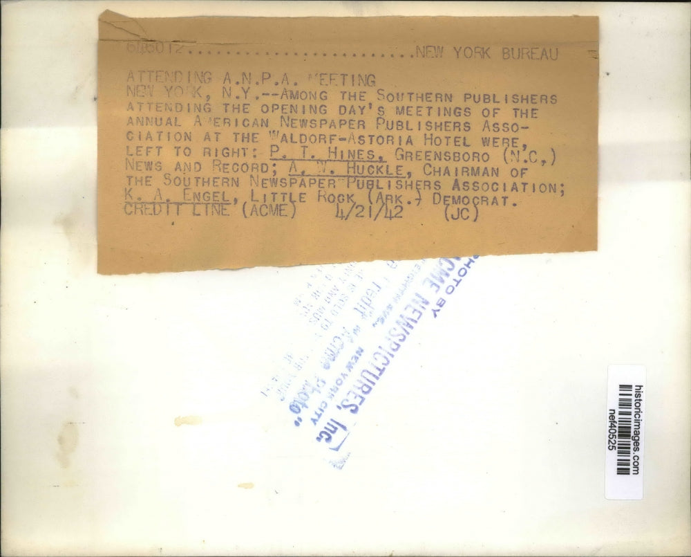 1942 Press Photo Attendees American Newspaper Publishers Association, New York