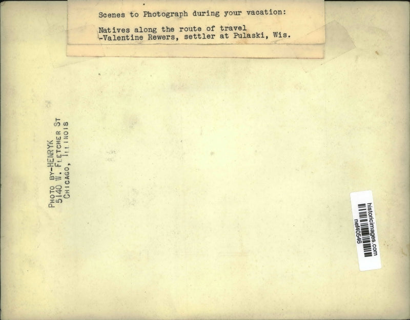 Load image into Gallery viewer, Press Photo Settler Valentine Rewers at Pulaski, wisconsin - nef40546
