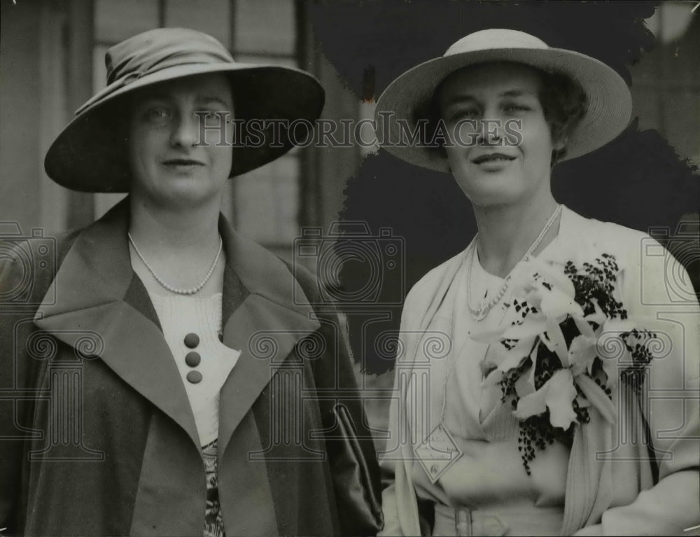 1934 Press Photo Junior League Officers Abigail Von Schleggel, Elizabeth Taylor