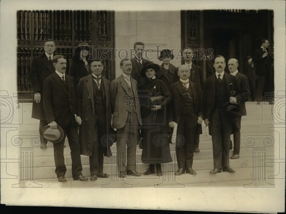 1919 Press Photo Czech Delegation at International Labor Conference - nef40623