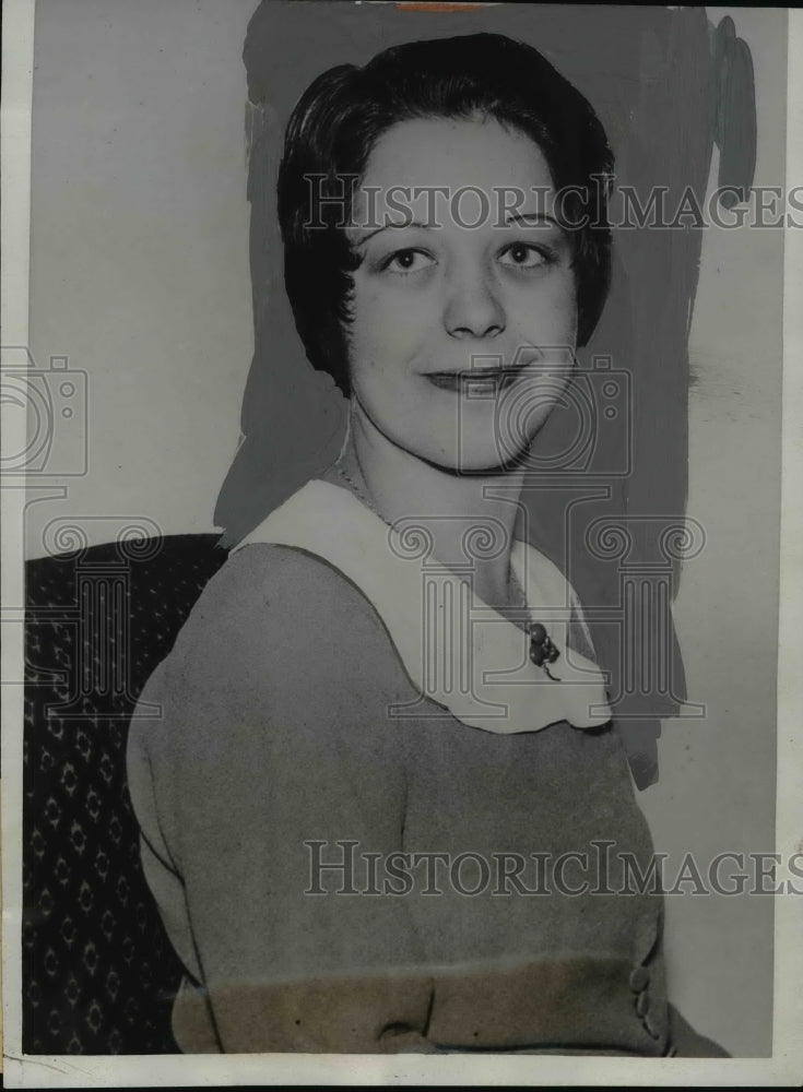 1933 Press Photo Julia MacLeay, Alpha Iota National Ideal Secretary - nef40654