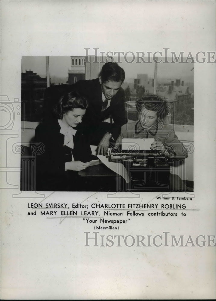 1947 Press Photo Nieman Fellows Contributors to "Your Newspaper" - nef41076