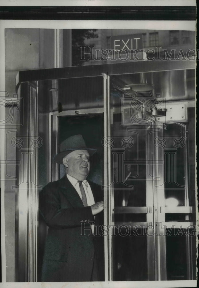 1957 Press Photo Dave Beck at AFL-CO High Command Trial, Washington, D.C.