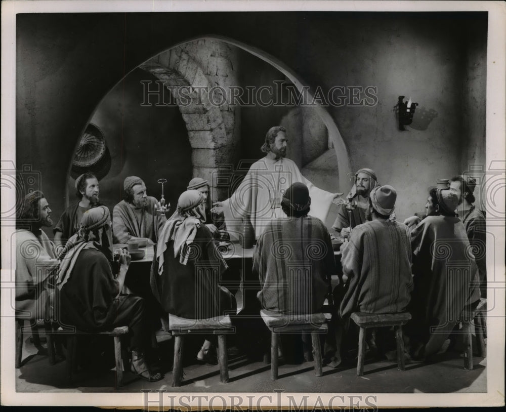 1954 Press Photo Robert wilson as Jesus Christ in "Day of Triumph" Movie