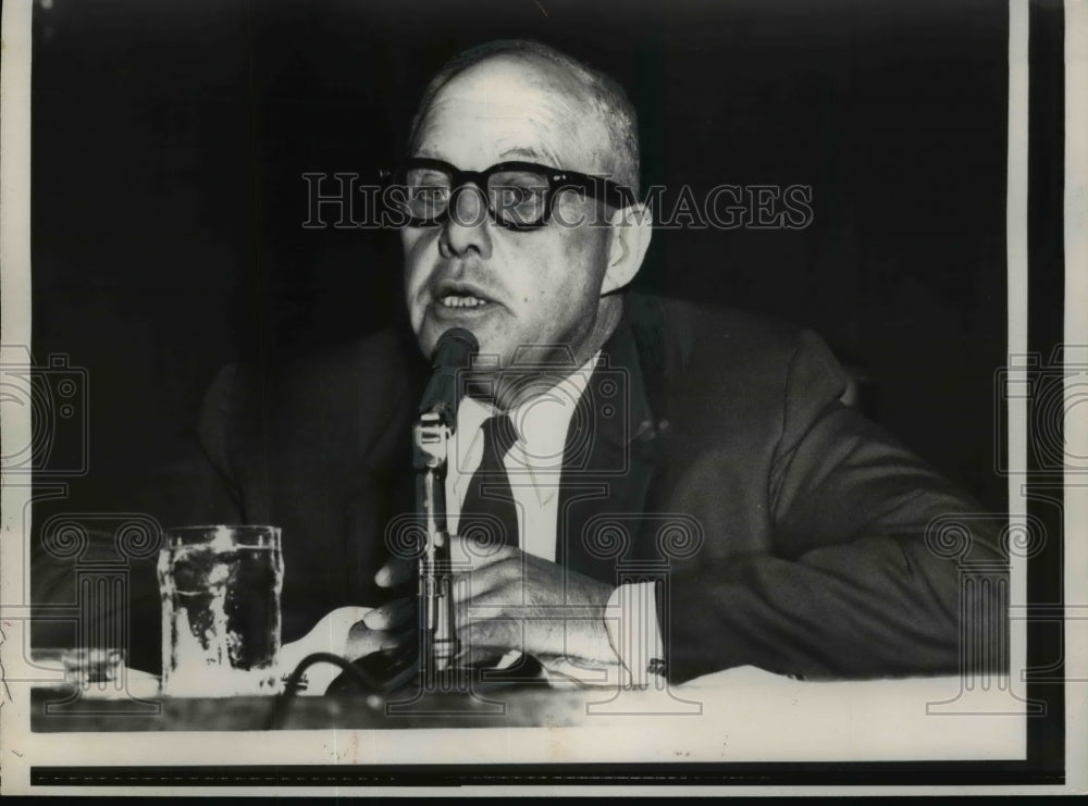 1957 Press Photo George Meany Testifies in Senate Labor Rackets Committee