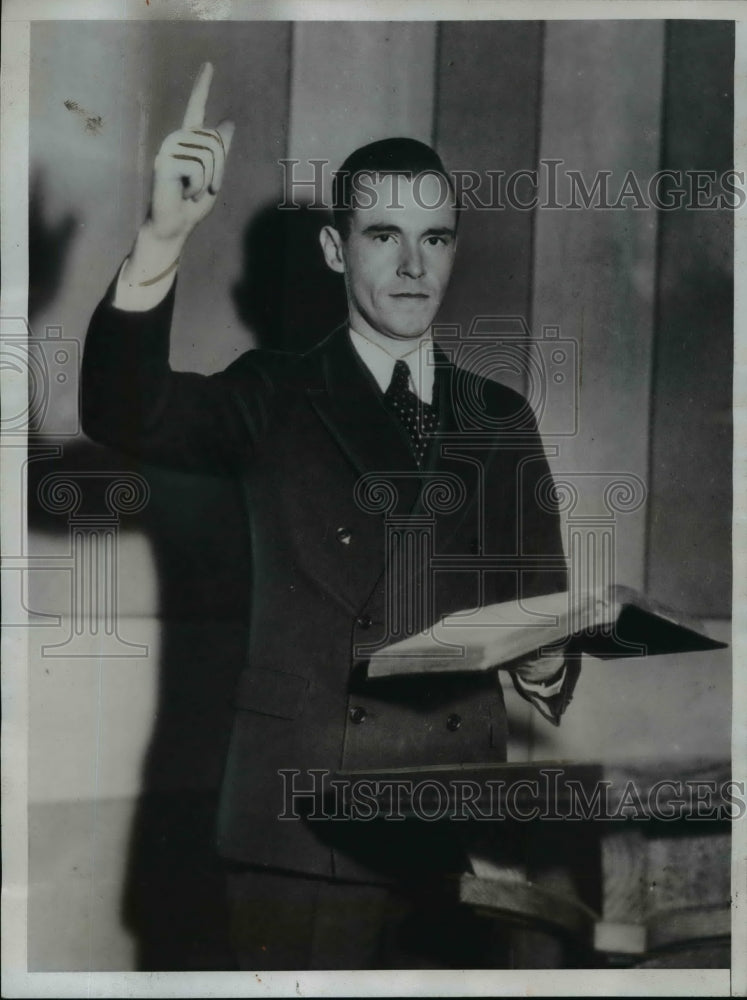 1935 Press Photo Samuel Williams Conducted Public Prayer for Spiritual Welfare