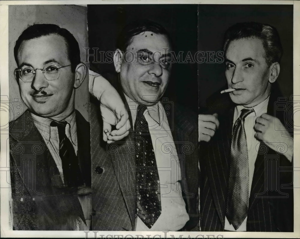 1939 Press Photo Harry Dansky, Robert Cowan, Samuel Blumenberg in Los Angeles