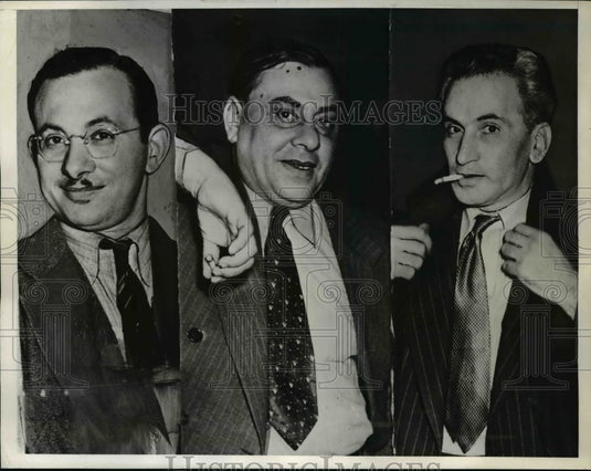 1939 Press Photo Harry Dansky, Robert Cowan, Samuel Blumenberg in Los Angeles