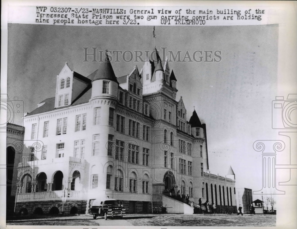 1960 Press Photo Tennessee State Prison Main Building, Nashville - nef41925