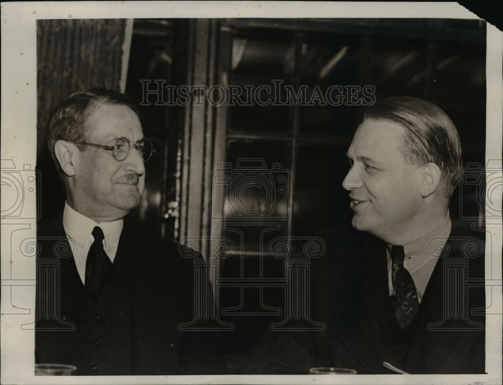 1940 Press Photo Martin Dies and Herwin K Hart as They Attended Luncheon