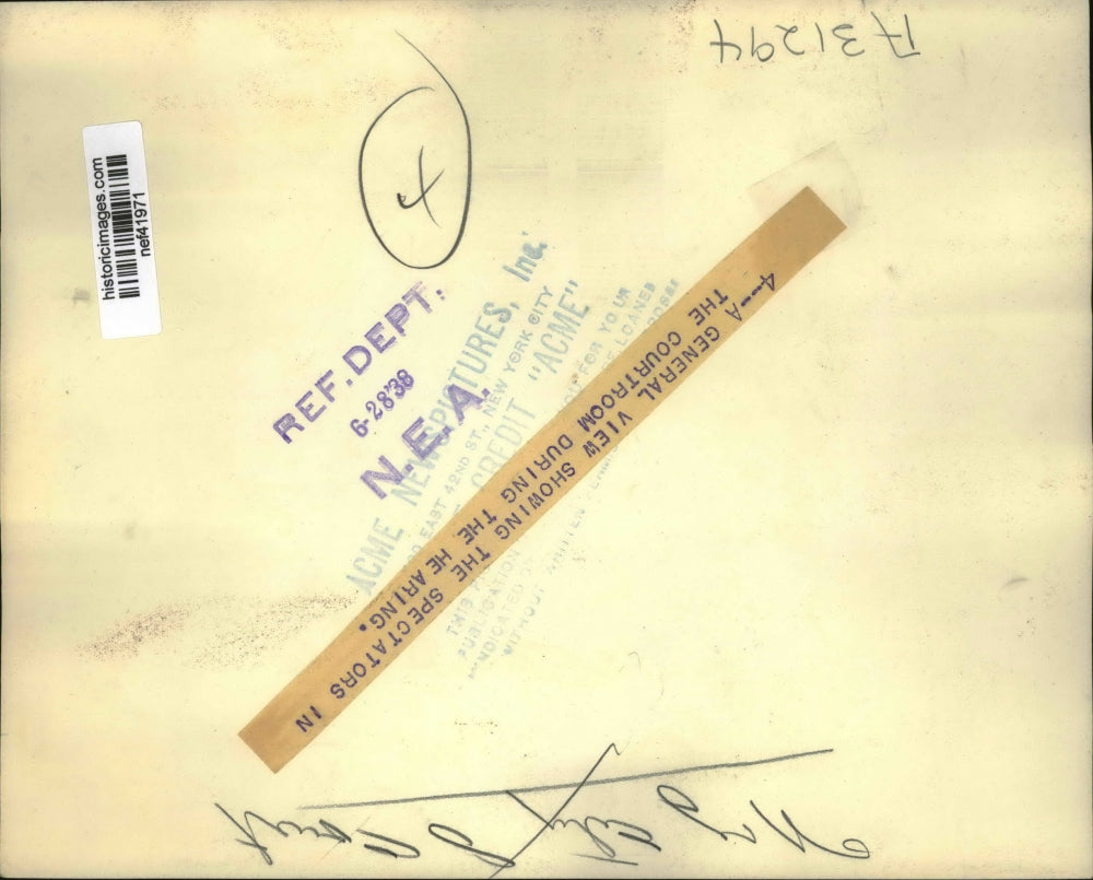 1938 Press Photo Spectators at New York City supreme court Room - nef41971