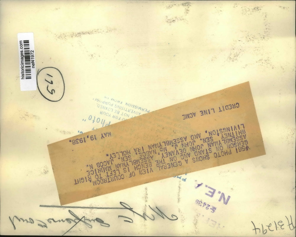 1938 Press Photo New York City Supreme Court Session - nef41972