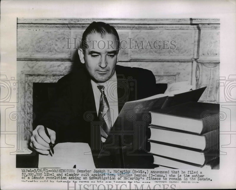 Load image into Gallery viewer, 1951 Press Photo Joseph McCarthy in Washington, D.C. - nef42016
