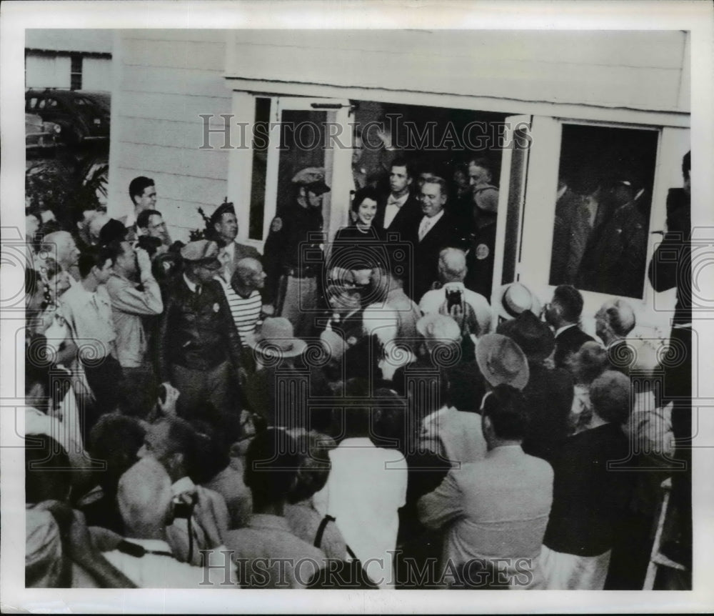 1949 Press Photo William O'Dwyer & Wife After Wedding, Stuart, Florida