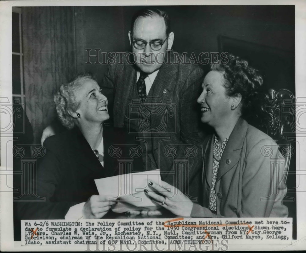 1950 Press Photo Republican National Policy Committee Meeting in Washington