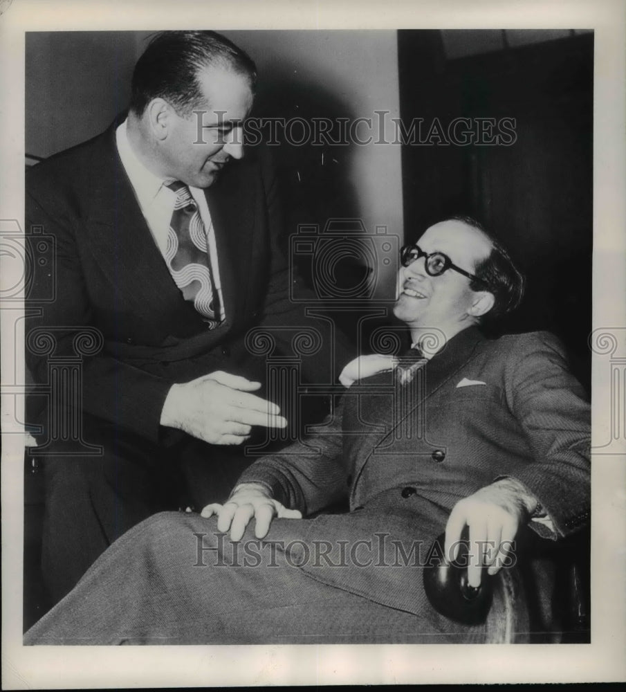 1950 Press Photo Joseph McCarthy, Otto Schumacher-Hallmold in Washington, D.C.