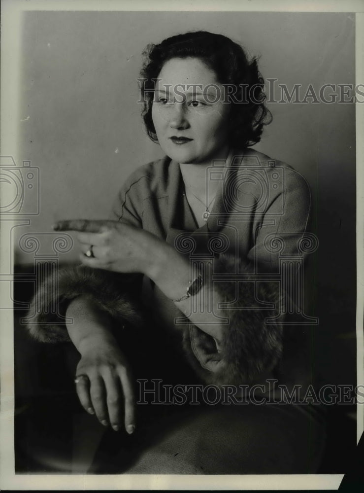 1933 Press Photo Marion Smith in Court, Long Beach, California - nef42334