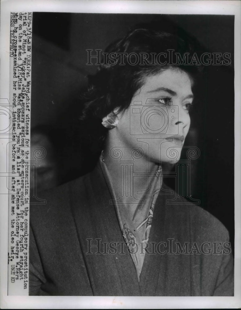 1955 Press Photo Pat Ward in Court, New York City - nef42361