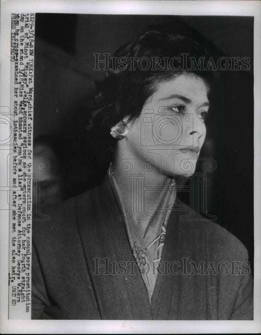1955 Press Photo Pat Ward in Court, New York City - nef42361