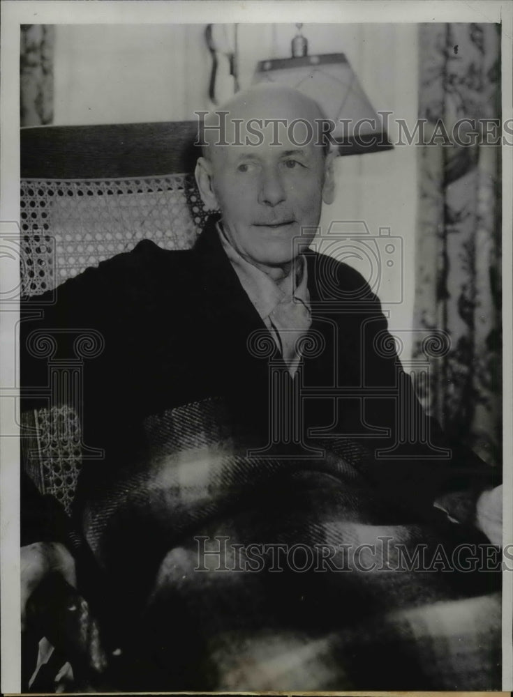 1934 Press Photo Governor Albert Schmedeman Recovering from Surgery - nef42370