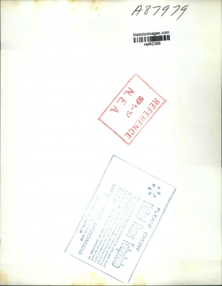 1957 Press Photo Mayor George Christopher During Press Conference, New York