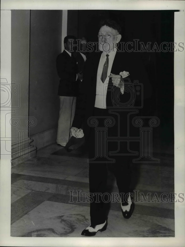 1937 Press Photo Sen J Hamilton Lewis to Attend Democratic Caucus July 21st