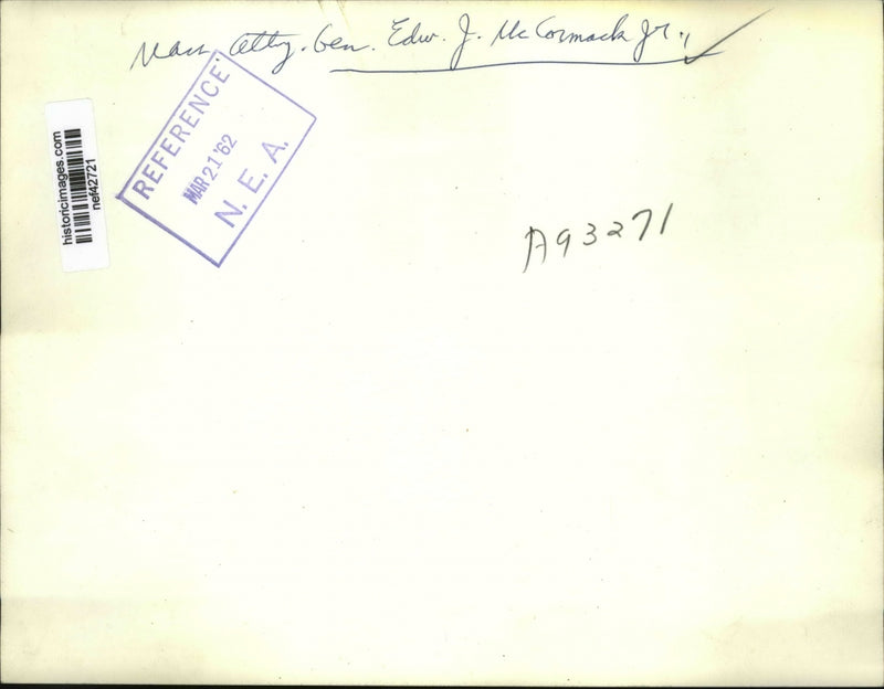 Load image into Gallery viewer, 1962 Press Photo General Edward J McCormack, opposition to Edward Kennedy
