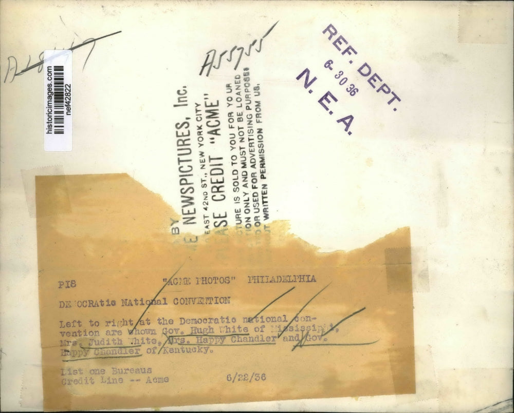 1936 Press Photo Delegates at Democratic National Convention - nef42822