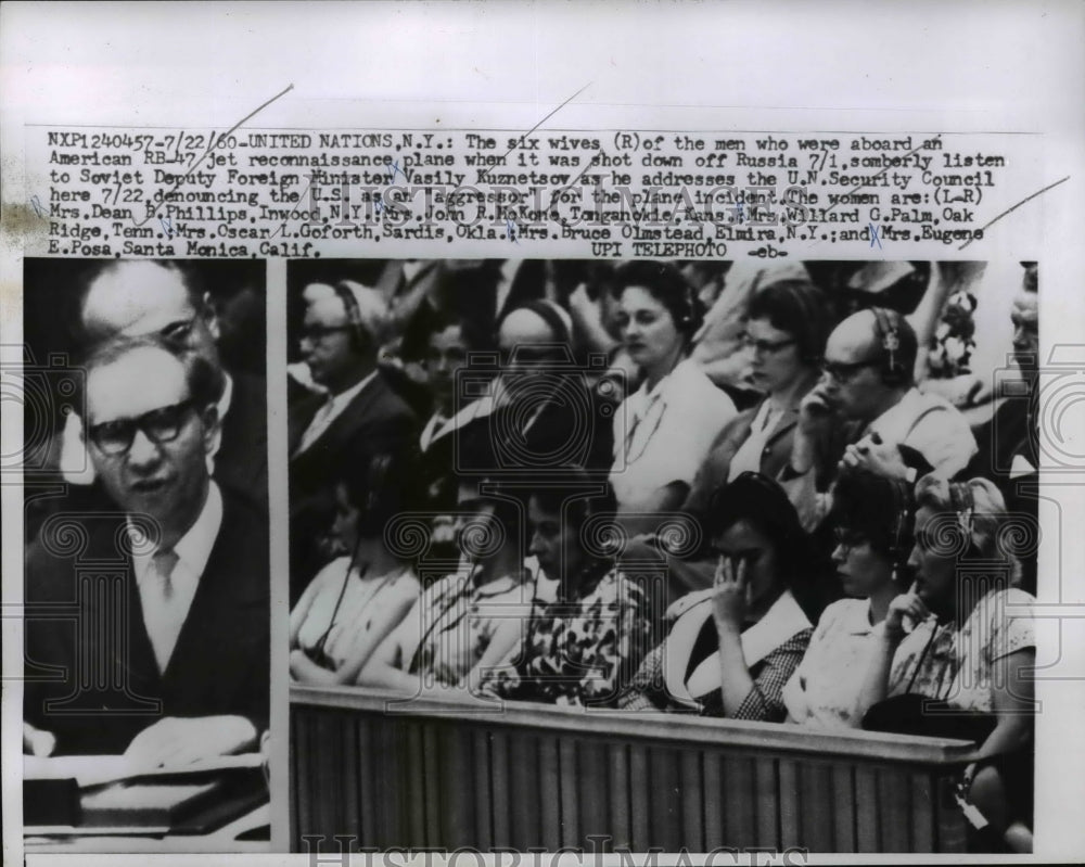 1960 Press Photo United Nations Wives of Men Killed in American RB47 Jet, Russia