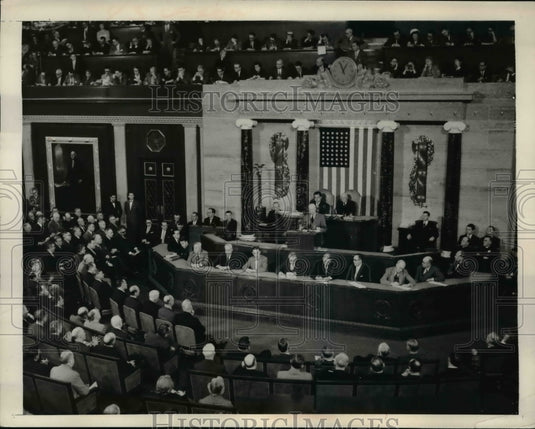 1955 Press Photo House Chamber 84th Congress Session - nef42898