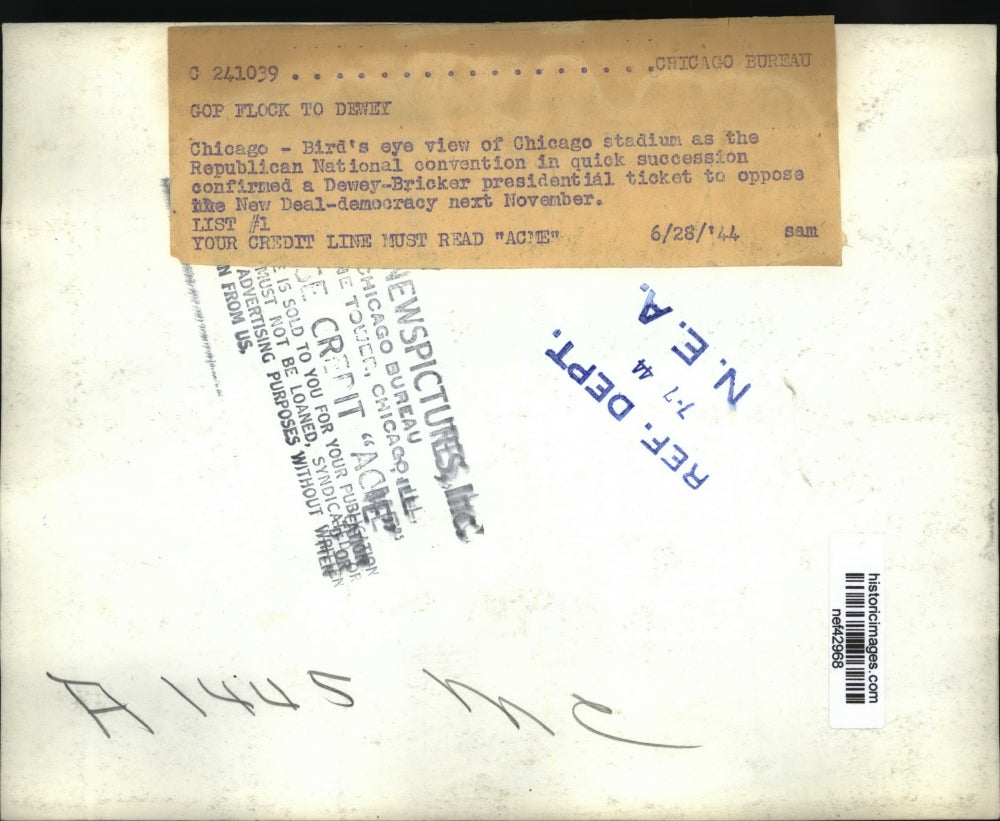 1944 Press Photo Republican National Convention at Chicago Stadium - nef42968